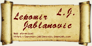 Lepomir Jablanović vizit kartica